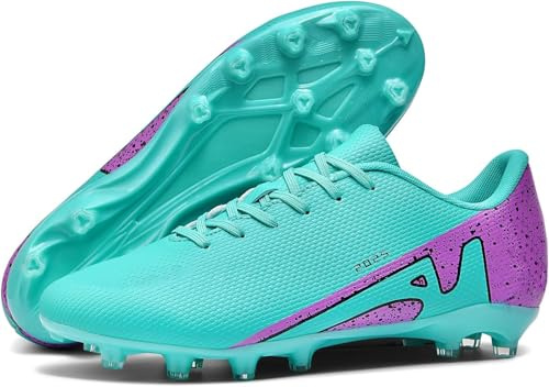 WOWEI Fußballschuhe Herren Spike Microfaser Cleats Professionelle Kunstrasen Fussballschuhe Kinder Jungen Outdoor Athletics Trainingsschuhe Sportschuhe (Mond-2, 37EU)