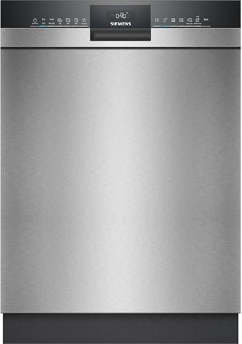 Siemens SN43ES22CE iQ300, Smarter Unterbau Geschirrspüler 60 cm, Made in Germany, Besteckschublade, varioSpeed Plus, flex Körbe, autoOpen dry - effiziente Trocknung, Favoriten-Taste, Gebürsteter Stahl