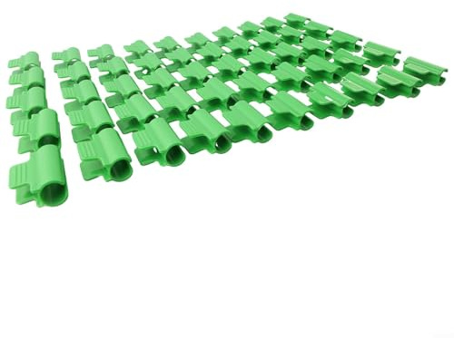 Clip per tubi per serra per fissare film a tunnel, reti e coperture per file, morsetti di supporto per piante in plastica, 40 o 50 pezzi (50 pezzi da 20 mm)