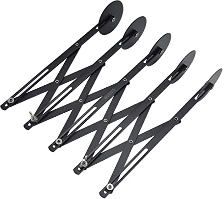Fdit Cortador de Repostería de Acero Inoxidable, Cortador de Rodillo de Masa Ajustable con Múltiples Ruedas con Dispositivo de Bloqueo para Cortar Masa de Repostería y Corteza de (5 Rodillos 11cm)