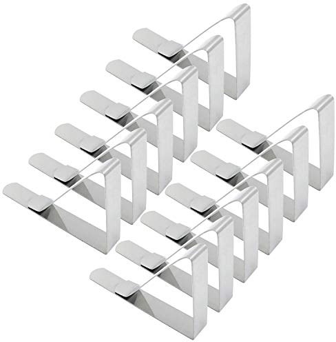 Latomex Tischdeckenklammern, extra groß, Tischdeckenklammern für Zuhause, Party und Picknick (bis zu 6,9 cm), 12 Stück