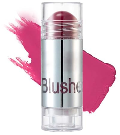 GL-Turelifes Blush Stick Blush Cream Lápiz de colorete hidratante, iluminador y recortador, colorete en barra que aumenta el brillo y el estado de ánimo El maquillaje de mejillas agrega brillo (#06)
