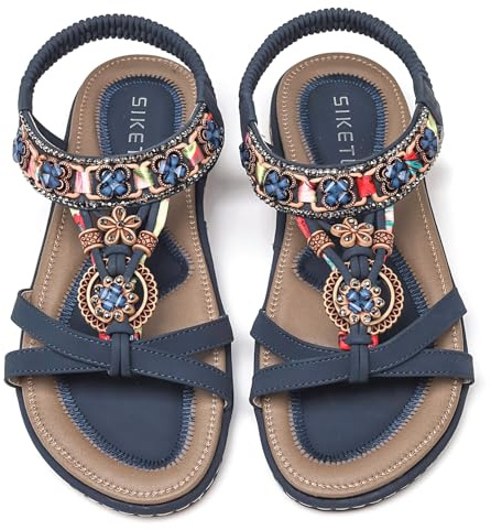 Vunavueya Sandales Mode Femme Tongs Sandales Chaussures Sandale Plate Bleu 40