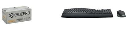 Kyocera TK-5240Y Toner Gelb, Original Tonerkartusche 1T02R7ANL0 & Logitech MK850 Performance Kabelloses Tastatur-Maus-Set, Bluetooth