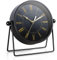 AYRELY® Vintage Metall-Tischuhr – Leise Kaminuhr ohne Ticken mit verstellbarem Winkel, Analoge Standuhr im Retro-Stil für Wohnzimmer, Regal, Kamin & Büro (Schwarz/Gold)