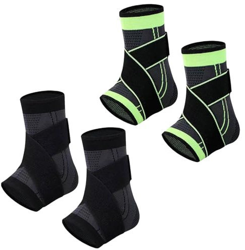 JSTHHTT 2 Paia Cavigliera Sportiva per Distorsione, Cavigliera Ortopedica, Supporto Caviglia Sportiva Regolabile, Fascia Elastica Caviglia, Tutore Caviglia per Fascite Plantare, Cavigliera Elastica