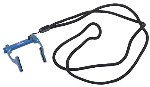 Freediving Nose Clip Bouchons nasaux de natation avec ceinture anti-perte pour débutants en plongée Entraînement Plastique Silicone 17G (Bleu)