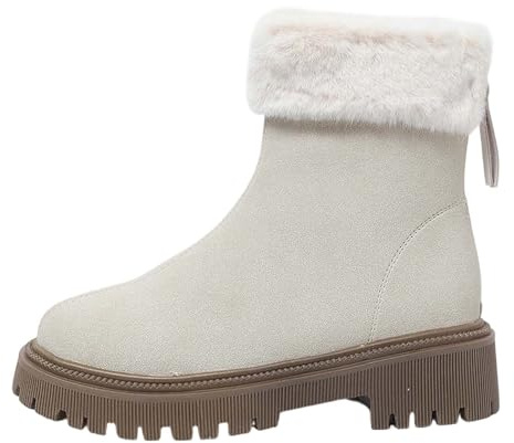 Generisch Zapatos de invierno para mujer, forrados, cálidos, botas de invierno, impermeables, botas de invierno para botas de invierno, botines para exteriores, botines de nieve, cómodos botines