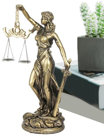 Genérico Estatua de la Señora Justicia – Resina L/S, Escultura, Figura Decorativa de la Justicia | para Estudio, Dormitorio, Sala de Estar, Oficina, mesita de Noche, estantería, tocador, Ventana,
