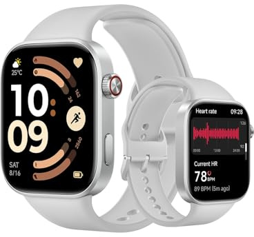 XIAOMI Redmi Watch 6, Smart Watch for Men Women, 2.07'' AMOLED, Activity Tracker with Heart rate/Sleep/Stress Tracking, 150+ Sports modes, 24 days battery life, 5ATM, GPS, Android&iOS, Silver Gray