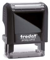 Trodat 4910 26 x 9mm - Personalised Custom Made Self-Inking Business Address Rubber Stamp - 1 Line of Text - in Black Ink