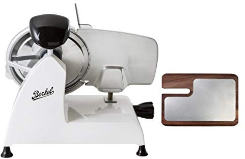 BERKEL - Cortadora Red Line 250 + Tajadera en ceniza y acero inoxidable (Blanco)