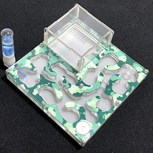 Camouflage ant farm anthill Educational formicarium with moisture and auto water feeder set for LIVE ants (Camouflage Spring)