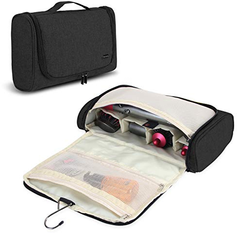 Teamoy Travel Storage Bag Compatible with Dyson Airwrap Styler, Portable Travel Organiser for Airwrap Styler and Attachments, Black