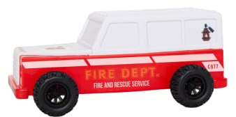 [D]hink DHINK - Veilleuse LED enfant Voiture de pompier - Lampe de nuit pour chambre bébé et enfant avec minuteur et changement de couleur - DHINK507-01, Blanc, Rouge