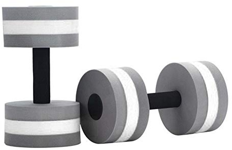 Cymwer Water Dumbbells, 2pcs Unisex Adult Aqua Dumbbell Sports Aquatic Exercise Dumbbells, EVA- Foam Dumbbell Fitness Set, for Aquatic Therapy, Pool Fitness, Water Exercise