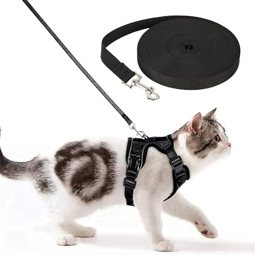 XUTONG 15m Schleppleine für Hunde,Nylon Hundeleine mit,Recall Ausbildungsleine,Schwarz Lange Hundeleine Seil Trainingsleine Wasserdicht, für Große bis Kleine Hunde, Robuste Hundeleine