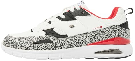 British Knights Herren NAVI Sneaker, Weiss Schwarz Rot, 41 EU