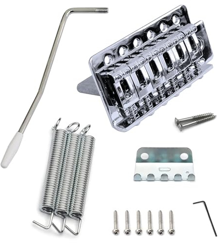 52,5 mm gitarr Tremolo Bridge verktygssats för Fender Strat Squier elektrisk gitarr ersättning (SILVER)