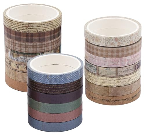 20 Rotoli Nastro Adesivo Decorativo per Lncollare Decorare Personalizzare