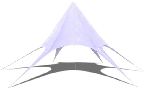 Gecheer Tente de Jardin en Forme d'étoile 10 m, Tente de Réception Gazebo Pavillon Extérieur Belvédère pour Camping, Festival, Fête, Marriage, BBQ, Terrasse, Plage