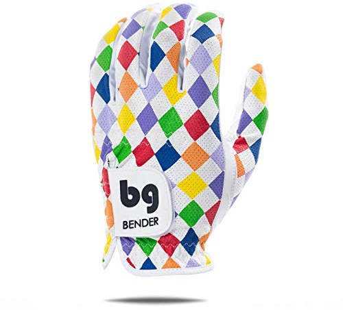 BG Bender Golf Glove | Wear On Left | (Argyle, Mens Large)