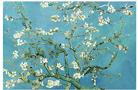 Bilderwelten Wald Fototapete 3D inkl. Kleister 384x255cm - Vliestapete Made in Germany - Tapete Wald Schlafzimmer - van Gogh Waldtapete Natur - XXL Wandtapete Wald Wohnzimmer Flur T_3253