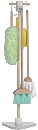 Teamson Kids Jeu de Nettoyage Enfant ménage 6 Accessoires Balai serpillière TK-W00005