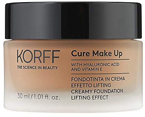 KORFF Fondotinta Crema Effetto Lifting Glow, Formula Anti-età Idratante e Illuminante con acido ialuronico 06, 30ml