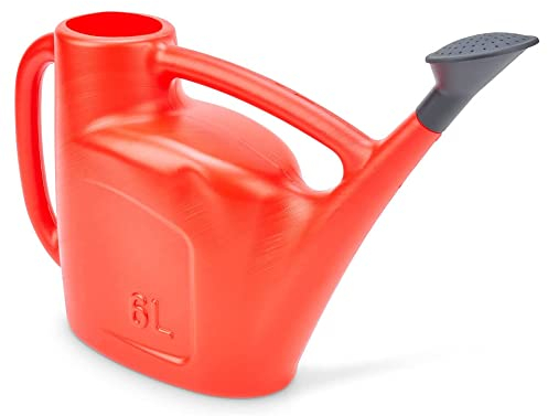 ACCURATE - 6L Red Watering Can with Detachable Sprinkler Rose Head | Lightweight for Indoor & Outdoor Use