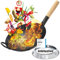 Flavemotion Wok Pfanne 30cm inkl. Wokring - Geeignet als Wokpfanne Induktion sowie für den Grill und Gasherd - Wok Pfanne aus robusten Karbonstahl - Woks & Wokpfannen, Wok Gasbrenner, Wok Induktion