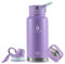 IDEUS Vacuum Insulated Water Bottle, Stainless Steel Double Wall Flask Metal Sports Canteen with Leak-Proof Screw Cap (Violet, 32oz (950ml))