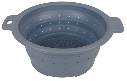 BIRAMBEAU - Ustensiles de Cuisine – Passoire Pliable Rétractable Silicone 26cm Ø - 2 Tailles différentes - Idéal Gain de Place