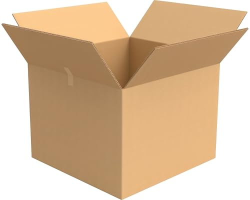 EraGreen Premium hopfällbar raton 50 stycken – kartong 600 x 400 x 400 mm fraktkartong kartong kartong paketfrakt 1 vågig FEFCO201 B-våg