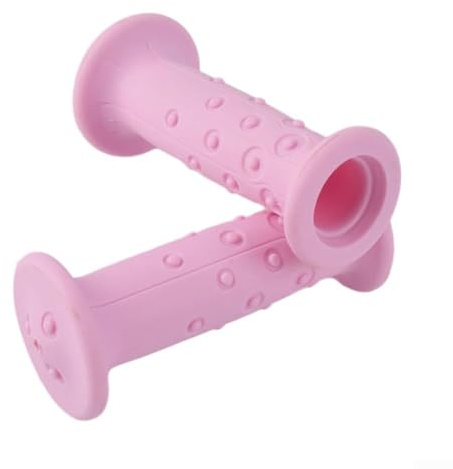 Poignées de guidon de vélo en caoutchouc de 18 mm de diamètre intérieur pour vélos d'enfants de 35,6 à 40,6 cm (G133 paire rose)