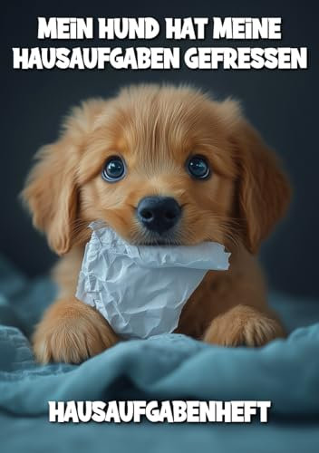 Hausaufgabenheft Hund: Hausaufgabenplaner mit Stundenplänen in DIN A5 für Grundschule oder Gymnasium mit Süßem Hundemotiv für Jungen & Mädchen