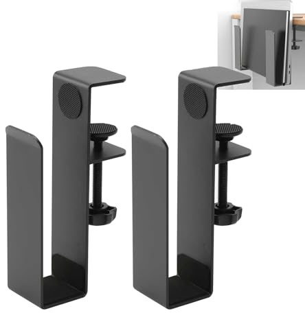 Fesatccoz Support Réglable Bureau Latéral, Support Ordinateur Portable Bureau, Support Tablette Bureau, sans Perforation pour Tablette, Ordinateur Portable, Documents
