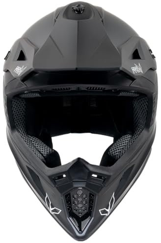 MOTOBLOUZ SKUD BASE Casque de motocross | Homologué ECE 22.06 | Pinlock Inclus | Black | Casque scooter