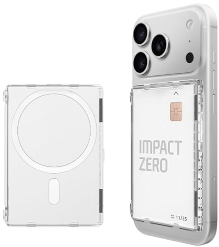 Miimall Magnetisch Handy Kartenhalter für iPhone 17 Pro Max Mag Safe Wallet Stand, Durchsichtig PC Magnetic Wallet Card Holder für iPhone 17 16 15 14/Google Pixel 10 9 8 Serie