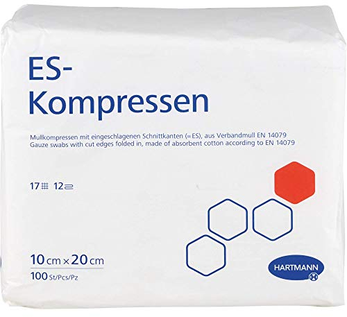 ES-KOMPRESSEN unsteril 10x20 cm 12fach 100 St