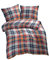 ETÉREA Bettwäsche 135x200cm + 80x80cm - 100% Baumwolle - Bettbezug Kariert natürlich weich - Bettwäsche Set mit Kissen 135x200cm Bettbezug + 80x80cm Kissenbezug 2teilig - Made in Green - Orange