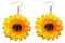TOYANDONA 1 Paar Sonnenblumen baumeln Ohrring Acryl Chrysantheme Ohrring einfache Blume Haken Ohrring für Frauen Mädchen Damen