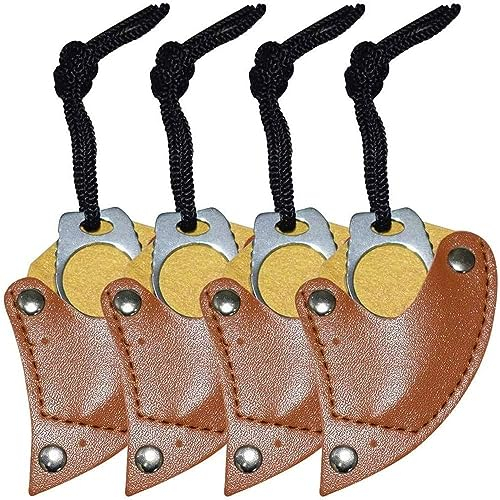 ProLeo Lot de 4 mini couteaux à griffes portables en acier inoxydable - Pour l'extérieur - Survie - Autodéfense