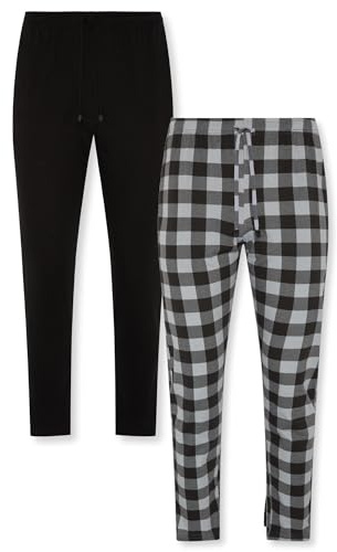 FM London Lot de 2 Bas de Pyjama pour Homme