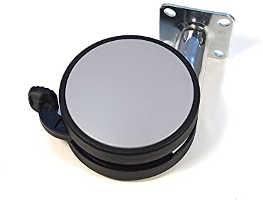 4 ruedas para muebles con placa, freno y ruedas giratorias, 80 mm