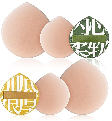 Korean Makeup 4-in-1 Soft Sponge Puff - Teardrop Shape for Foundation, Concealer & Powder - 2 Big, 2 Small