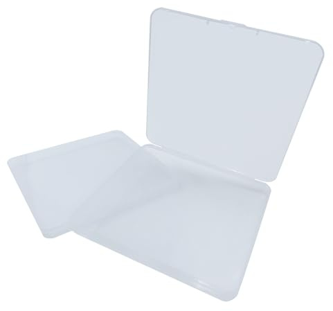 WYAN 4 Pezzi scatole di immagazzinaggio,chiaro contenitori di plastica perline di stoccaggio Box,Rectangle Bead Holder casi di plastica,per la memorizzazione di oggetti(15.5 * 15.5 * 1.4 cm)