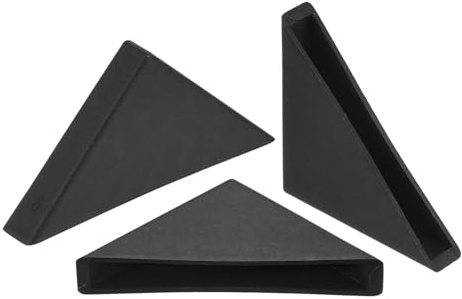 QUARKZMAN 20pz Proteggi Angoli in Plastica 6x50mm Cuscino per Paraspigoli in Vetro a Forma ad Angolo Retto per Protezione degli Angoli Vetro, Specchio, Piastrelle, Nero