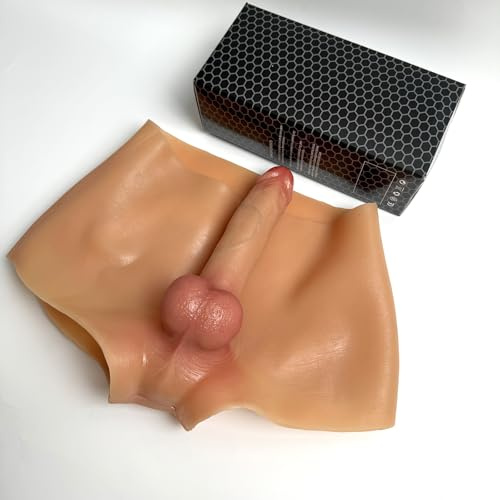 Dildo-Solid Panties, Ultra Elastic Silicone Wearable Panties Strap On Harness Transgender Clothing Adult Toys, Anal G Spot Vagina Stimulator Sex Toys for Lesbian Couples (M Waistline:62-110cm)
