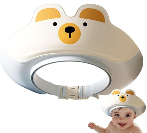 Cuffia da bagno per bambini, impermeabile, con visiera per shampoo, portatile, con protezione per le orecchie, prodotti per la sicurezza del bagno per bambini e bambine